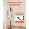Black Freestanding Carbon Steel Coat Rack with Marble Base and 6 Hooks for Entryway Use